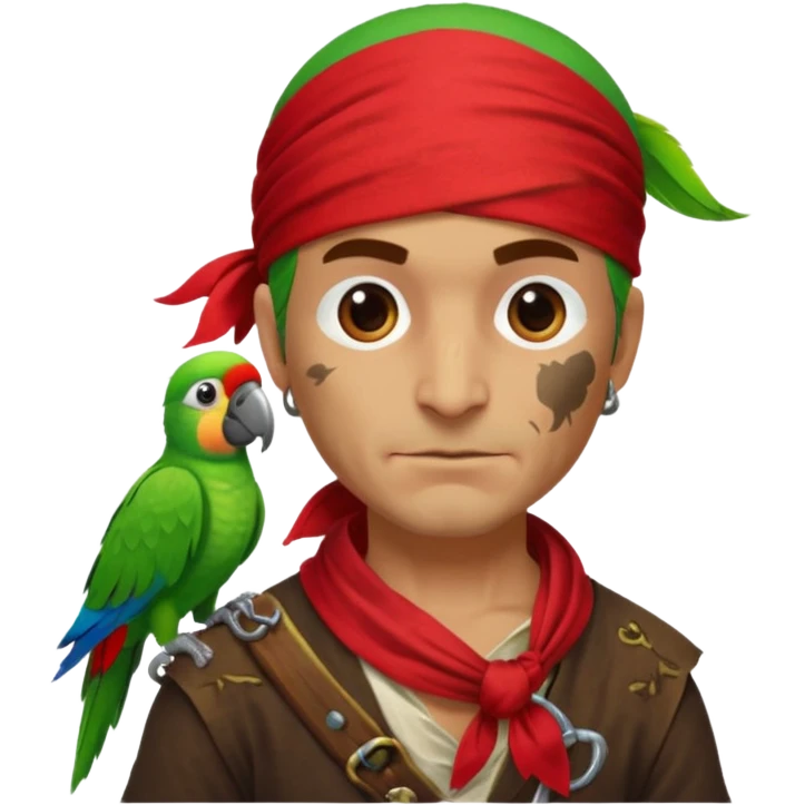 pirate and parrot emoji