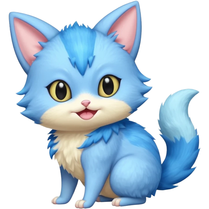 Fluffy Pastel Chubby Sneasel-Trico-cat  emoji