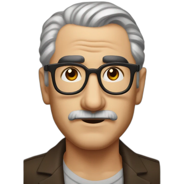 Martin scorsese face with thick eyebrows emoji