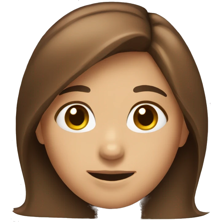 smiling girl with brown hair emoji