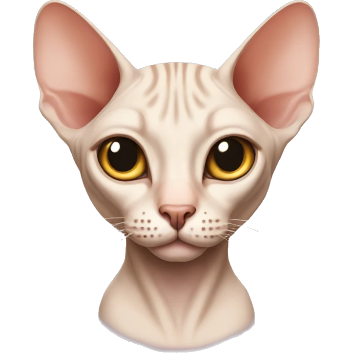 Cat sphynx face emoji