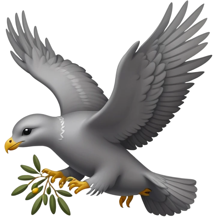 A flying seal, with eagle’s wings, carrying an olive branch like a dove of peace emoji
