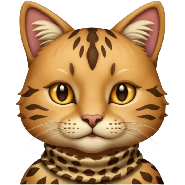 ancient cat wearing animal skin cloth emoji