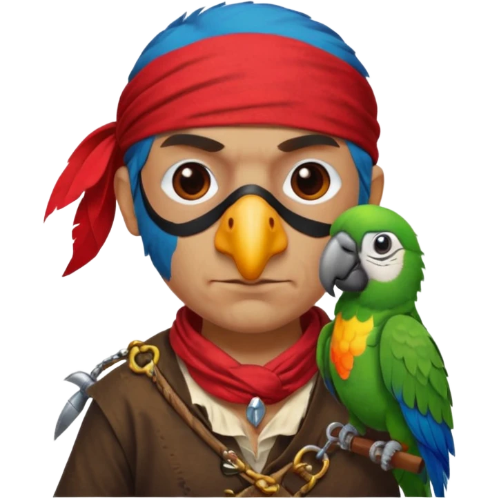 pirate and parrot emoji