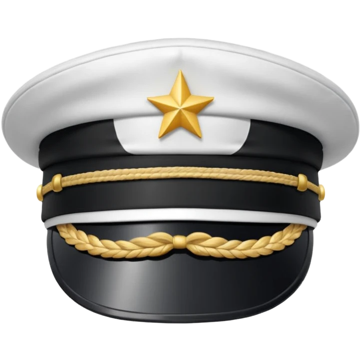 white captain hat closeup alone emoji