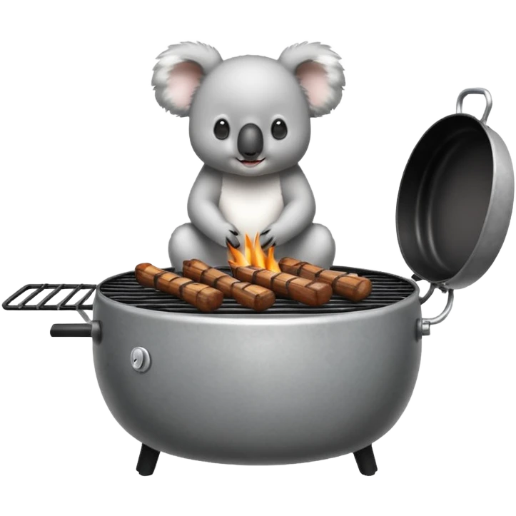 koala siting on a barbecue emoji