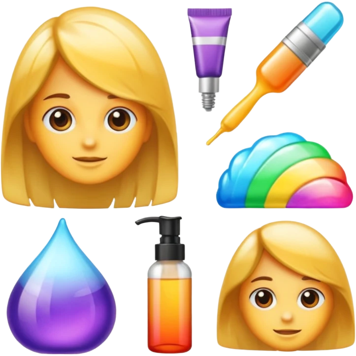 Crie produtos de cabelo emoji