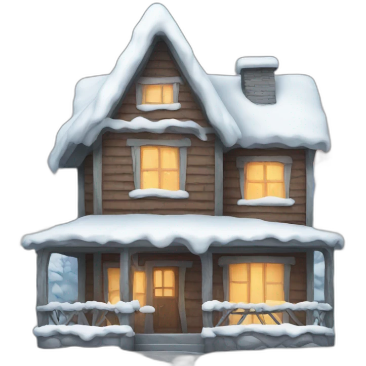 winter house emoji