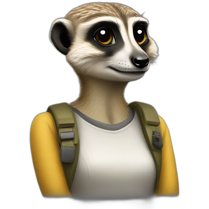 female meerkat hacker emoji
