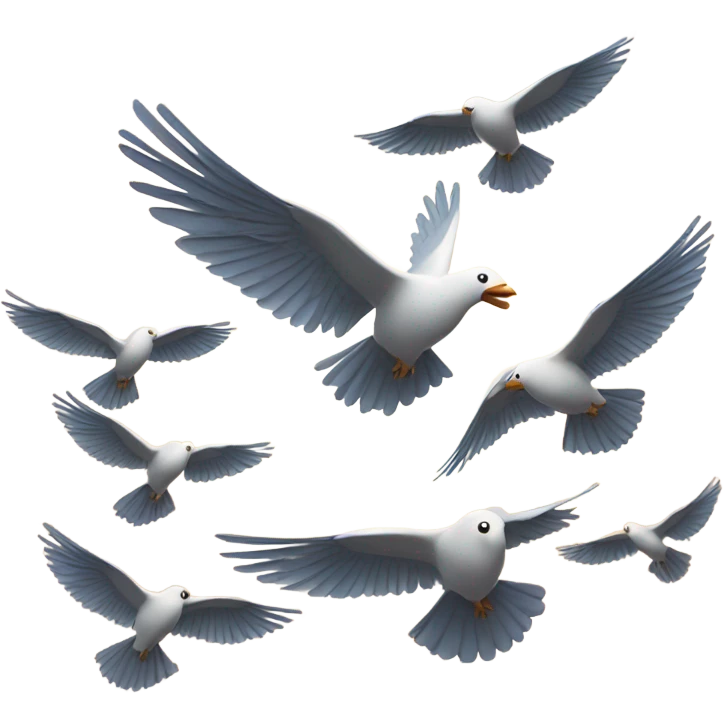 Birds flying  emoji
