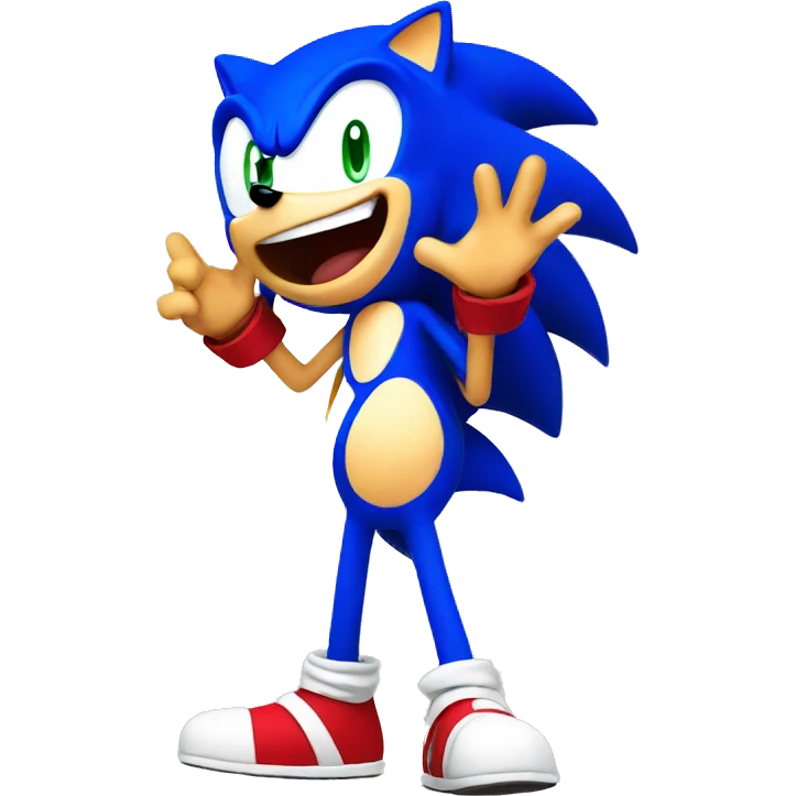 sonic laughing emoji