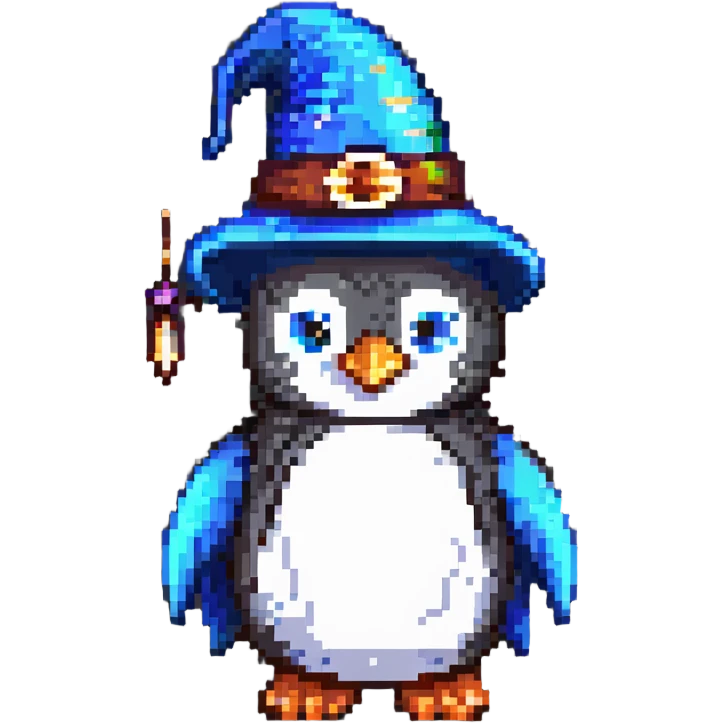 penguin wizard emoji