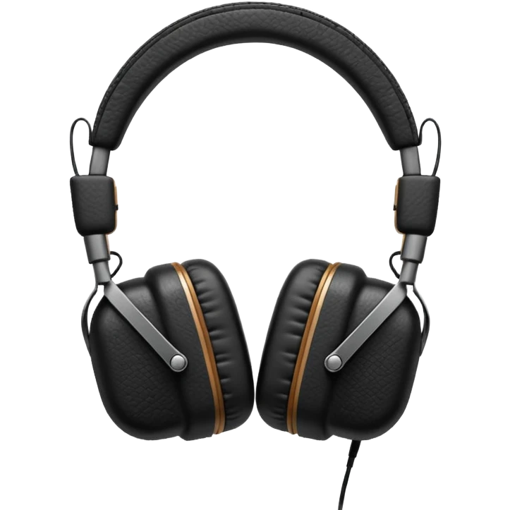 Icon of headphones with square ear pads in the Marshall style. emoji