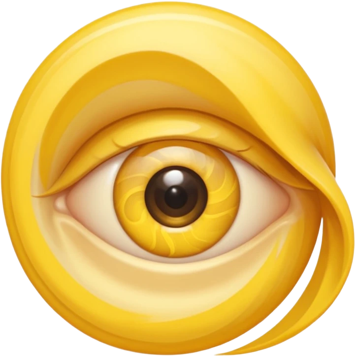 Thin Yellow swirl around an eye  emoji
