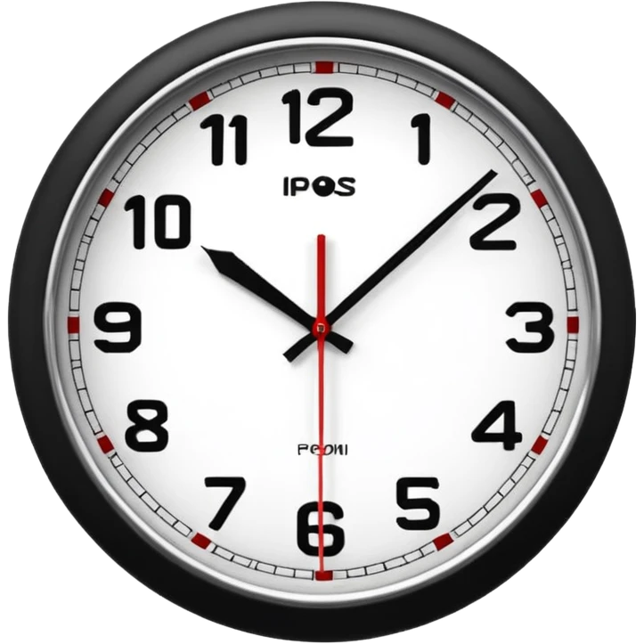 red wall clock emoji