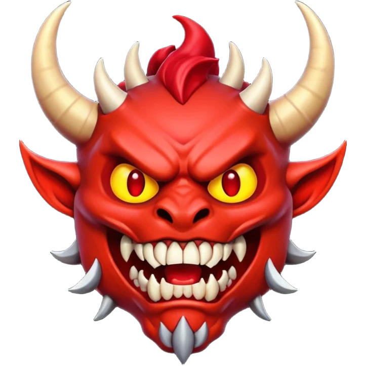 horned demon - fiery background











 emoji