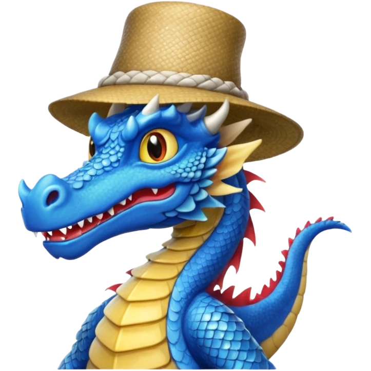 blue dragon with a hat emoji