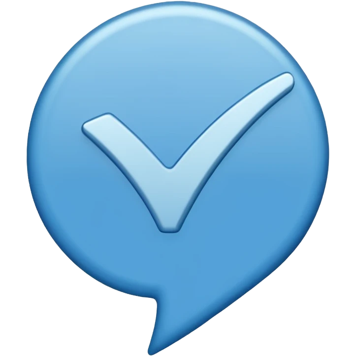 تیک آبی emoji