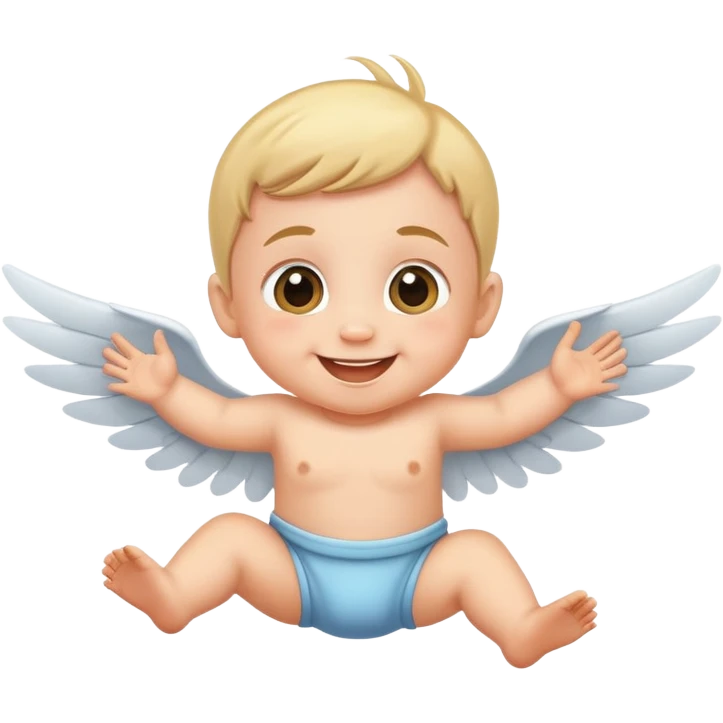 Flying baby emoji