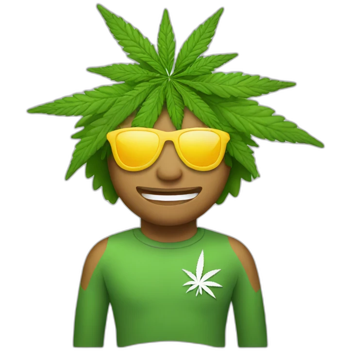 cannabis-surfer emoji