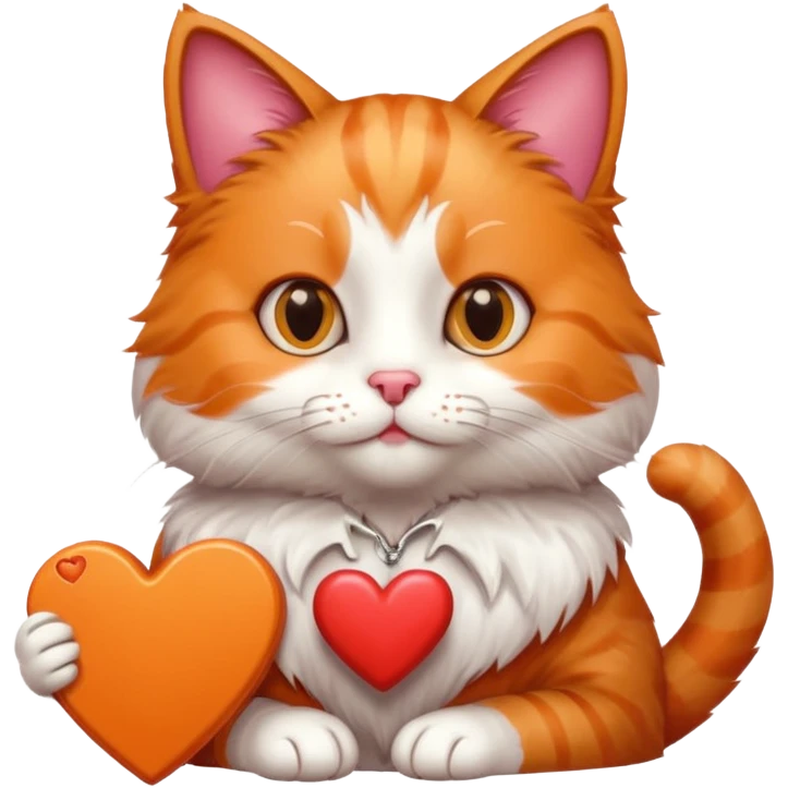 Valentine cat emoji