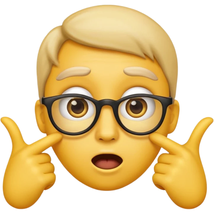 Emoji taking glasses off shocked emoji