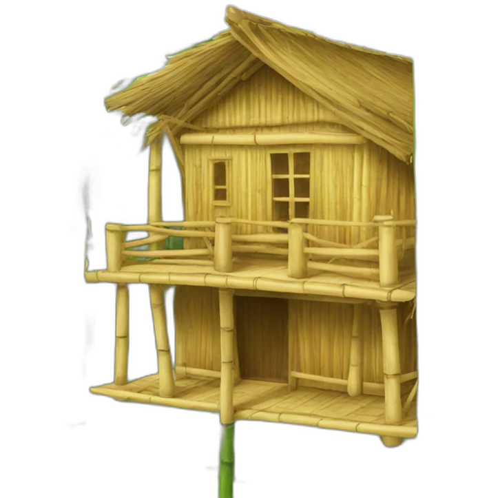 Bamboo house emoji