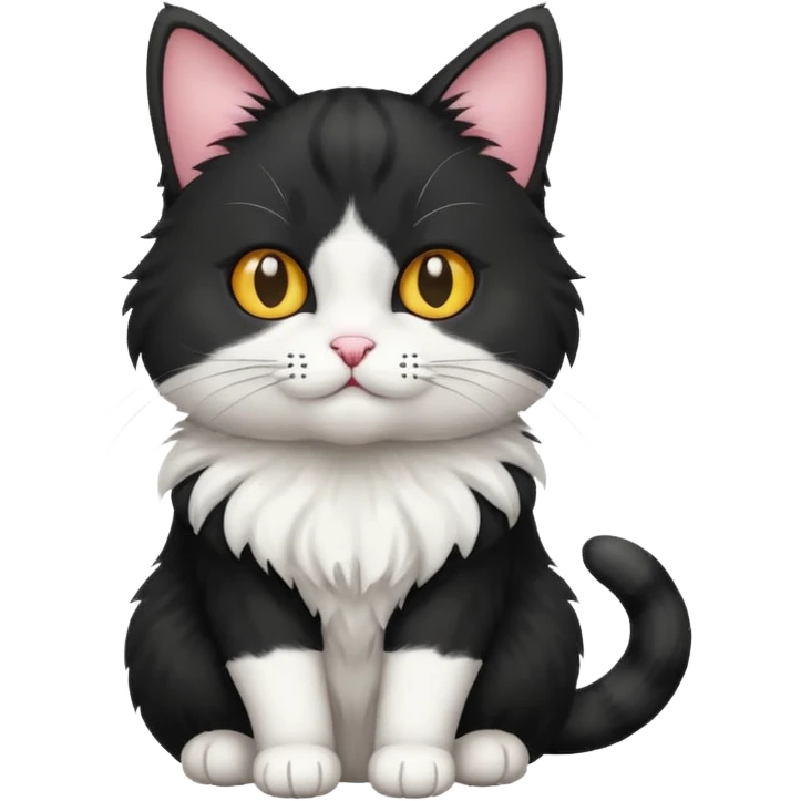 Black and white cat emoji