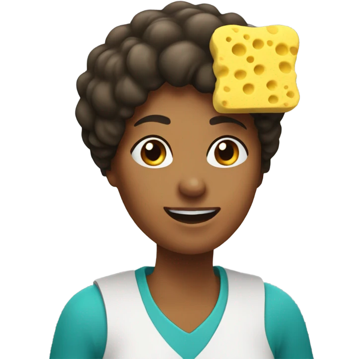 woman with a sponge emoji