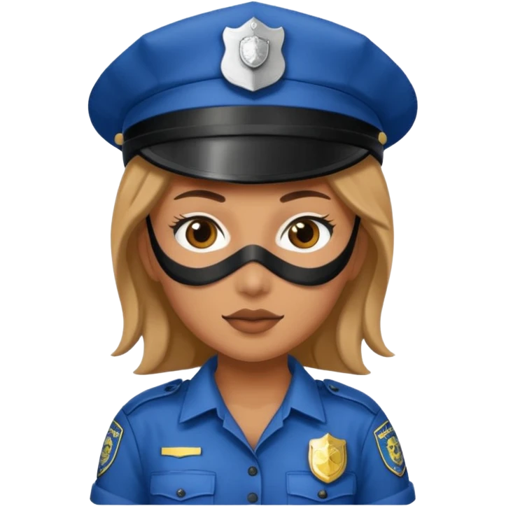 thief with police hat, thief mask,prison dress. emoji