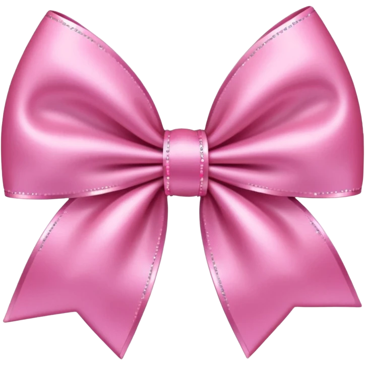 sparkly bow pink emoji