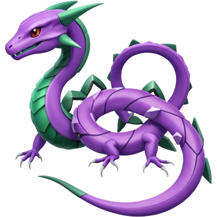Pokemon legendary purple and cian crystal rayquaza emoji