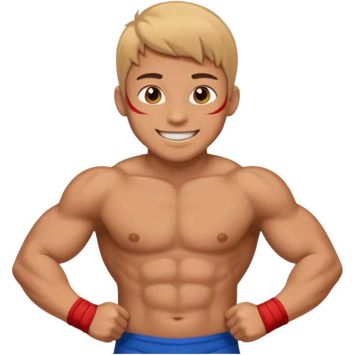 یه پسر کشتی گیر که برنده شده emoji