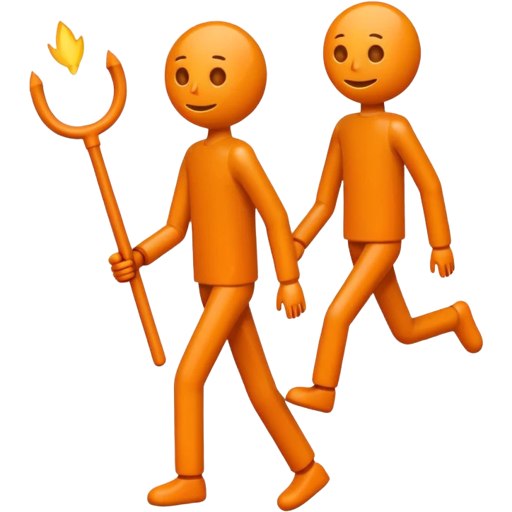 Orenge sticfigüre from alanbecker emoji