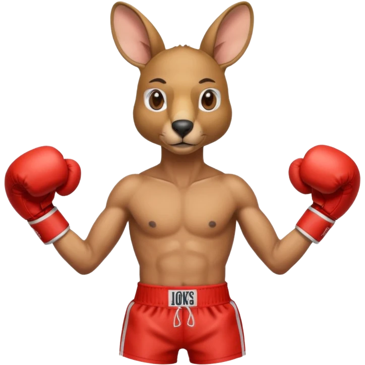 Kangaroo boxer emoji