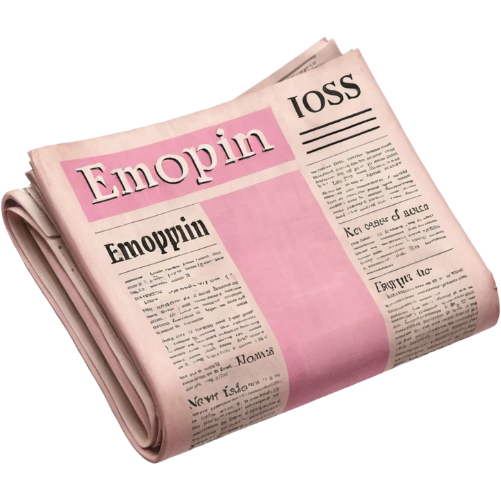 pink newspaper emoji