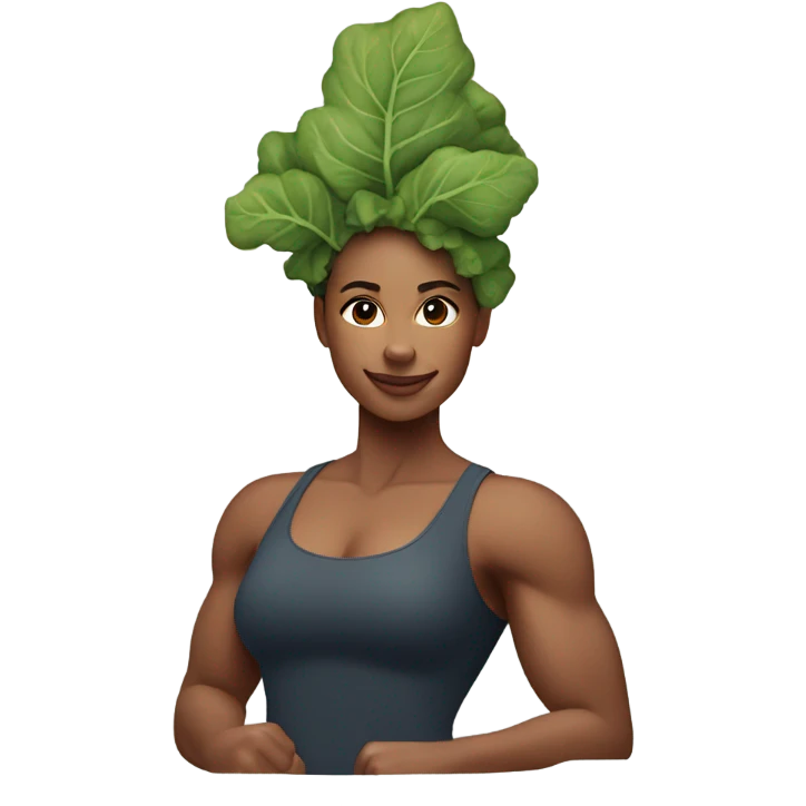 💪🥬👩 emoji