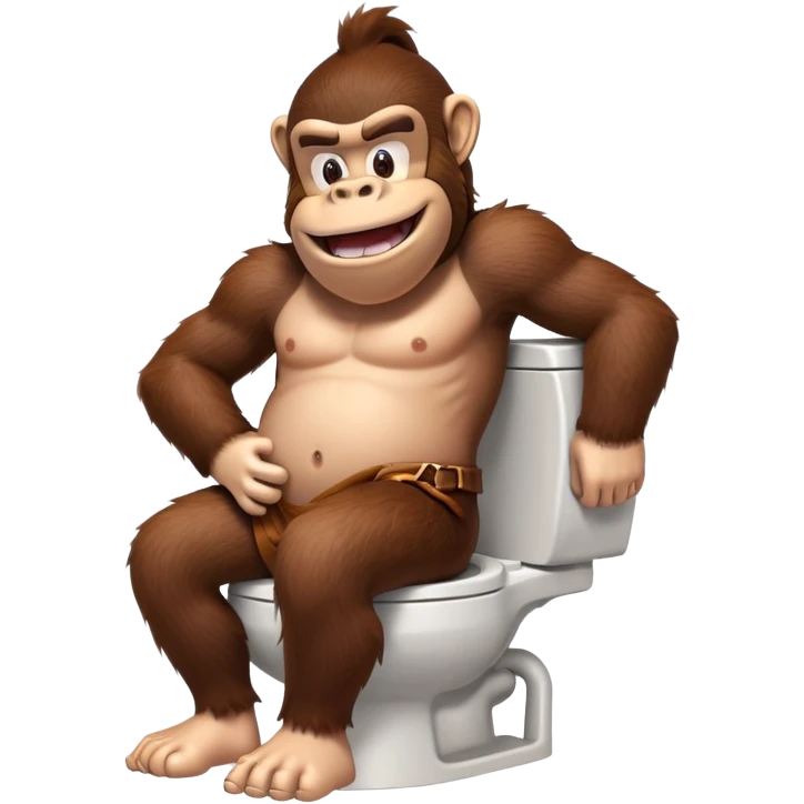 Donkey kong sitting on a toilet  emoji