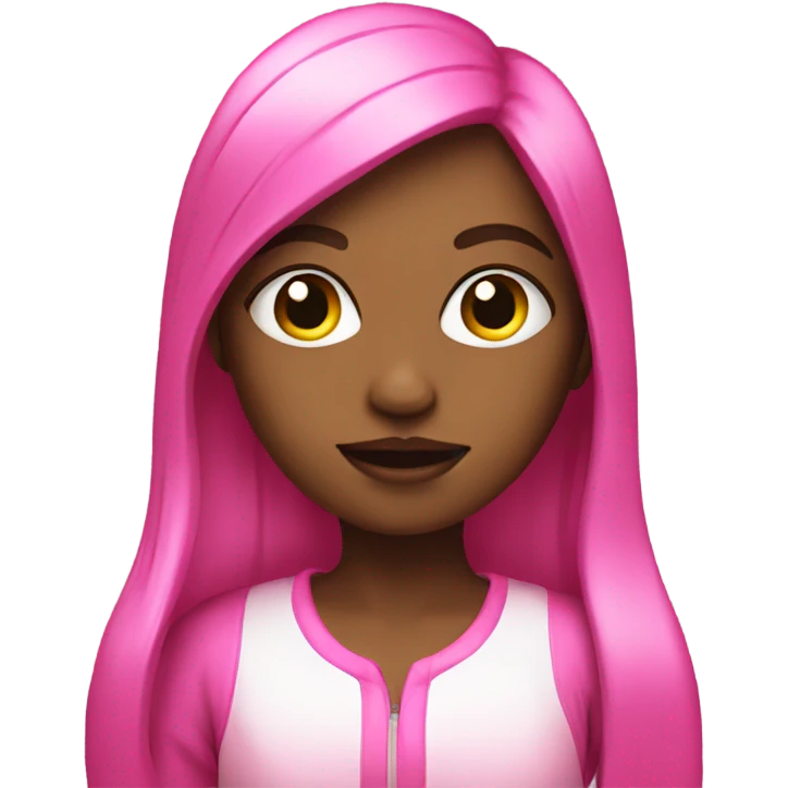 Girl with pink funk emoji