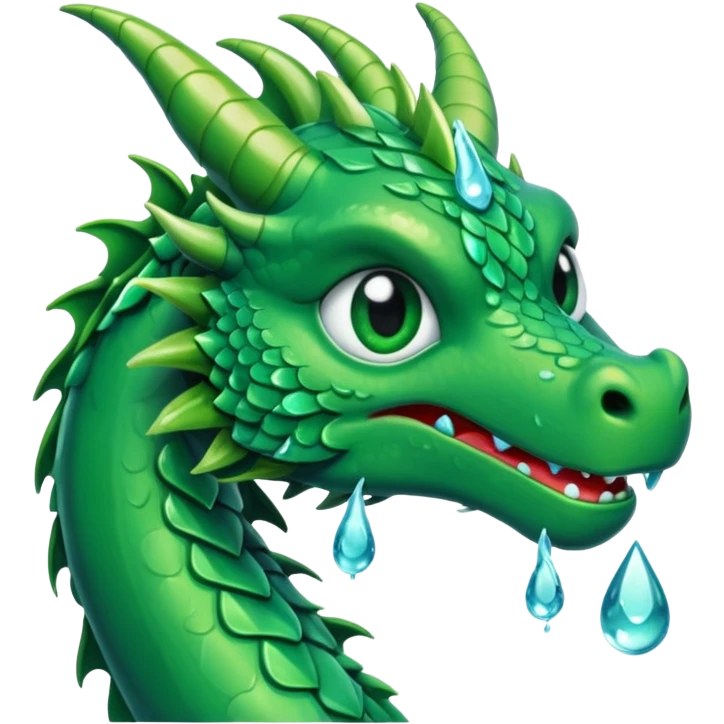 Crying dragon emoji