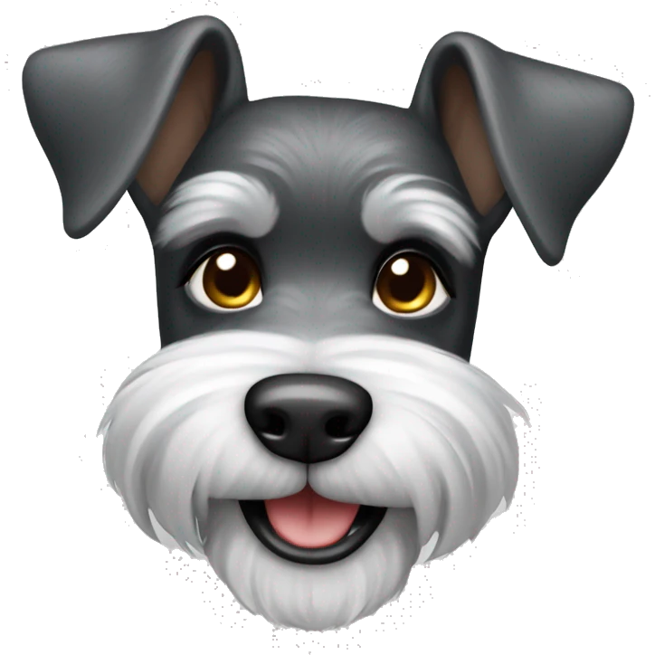 Zwergschnauzer smiling emoji