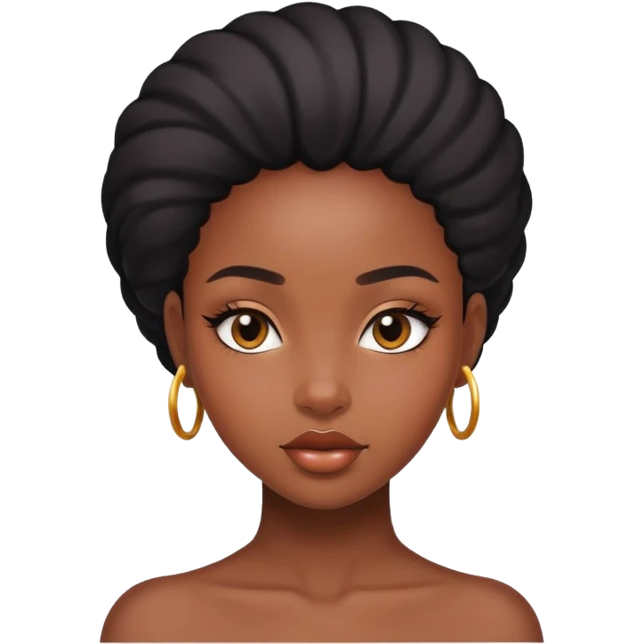 Black girl sensual emoji