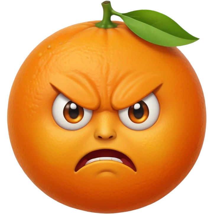 an angry orange emoji