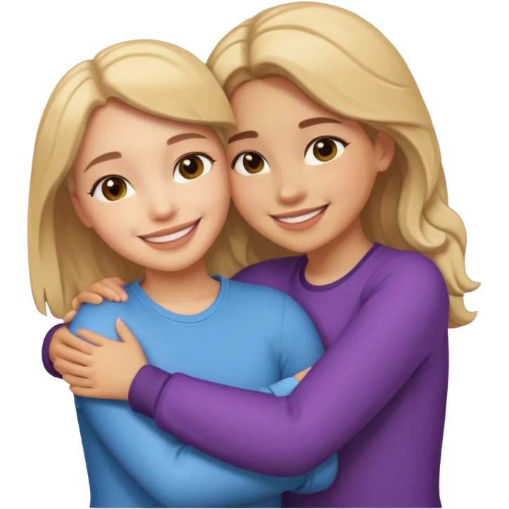 Girls hugging emoji