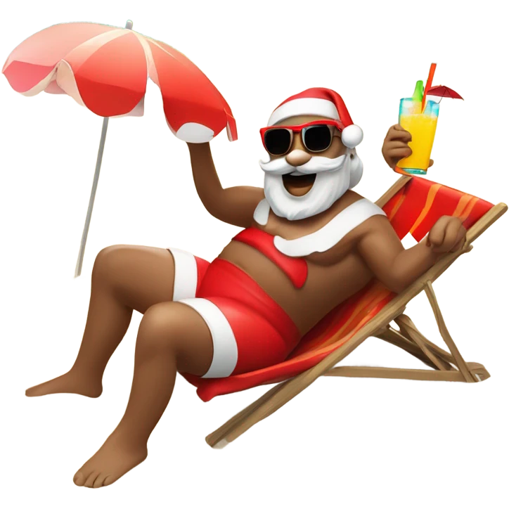 Santa in beach  emoji