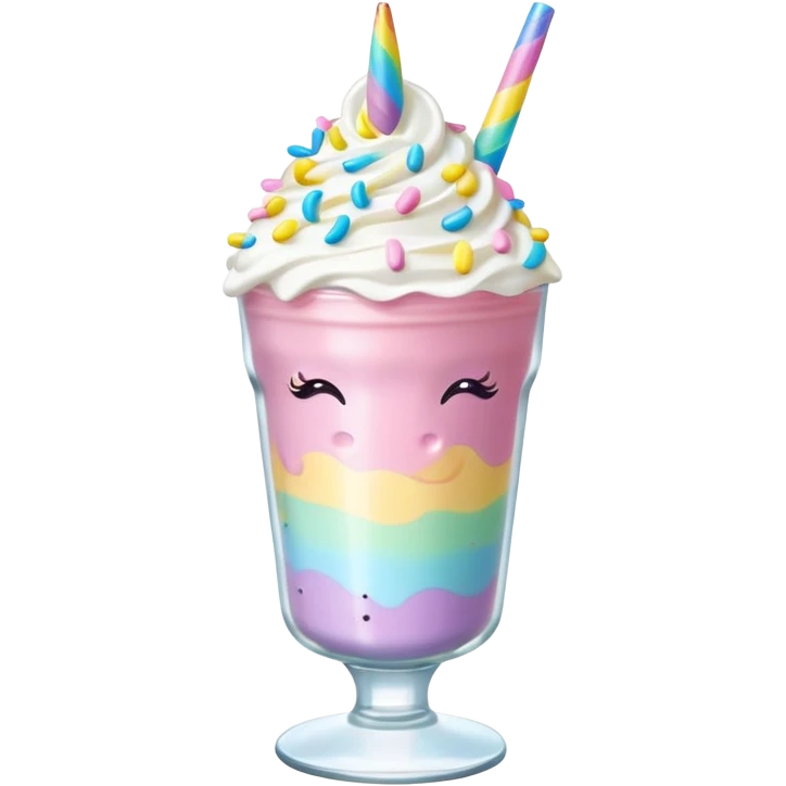 Rainbow Unicorn Milkshake emoji