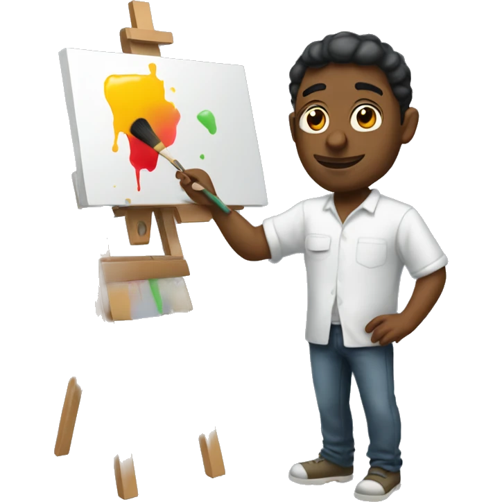 Artist with paint and easel emoji