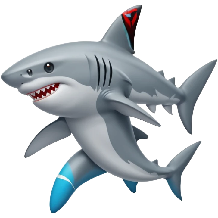 Shark with Nike shoes Dancing  emoji
