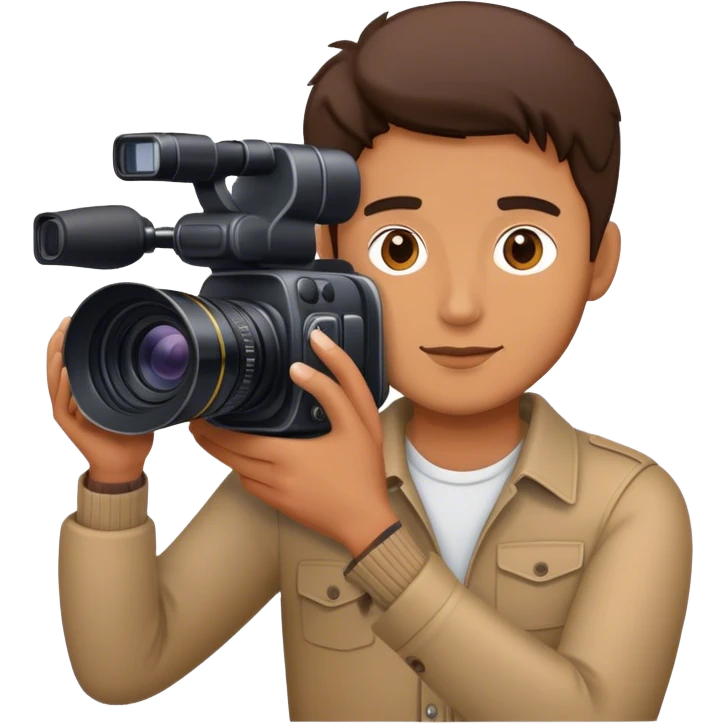 a man filming with a proffesional camera emoji