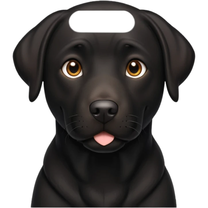 Black adult Labrador emoji